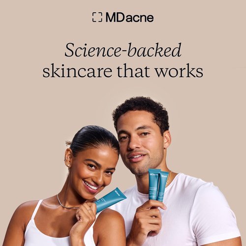 MDacne Hydrating Facial Cleanser with Salicylic Acid 0.5% - Acne Treatment with Plant-Based Ingredients to Remove Dirt & Oil, Protect Skin & Unclog Pores (2 Ounce (Pack of 1))