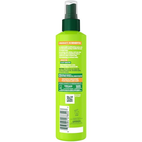 Garnier Fructis Sleek & Shine 10-in-1 Treatment - Frizz Control & Moisture, 8.1 Fl Oz
