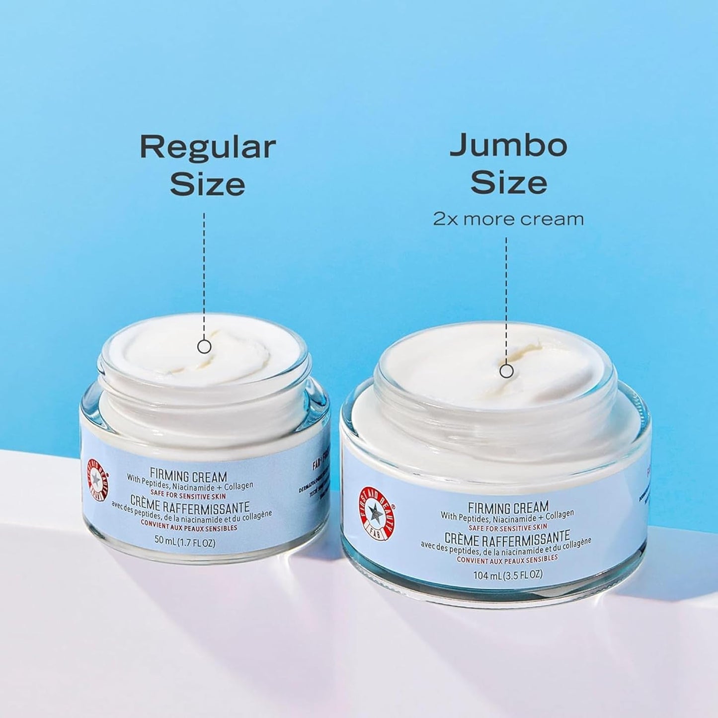 First Aid Beauty Firming Collagen Cream - Anti-Aging Day & Night Moisturizer with Peptides & Niacinamide | 1.7 fl oz