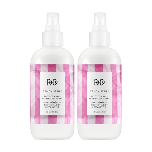 R+Co Candy Stripe Detangling Spray - Instantly Nourishes Hair, Prevents Breakage | Vegan & Cruelty-Free | 8.5 Fl Oz