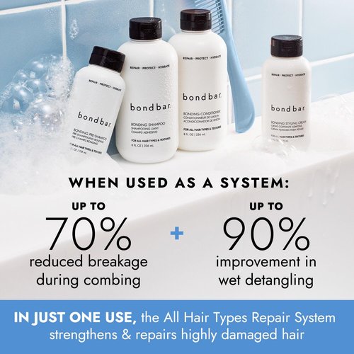 Bondbar PreShampoo Repair Treatment - Strengthens & Moisturizes Damaged Hair, Reduces Breakage & Frizz | 4 Fl. Oz.