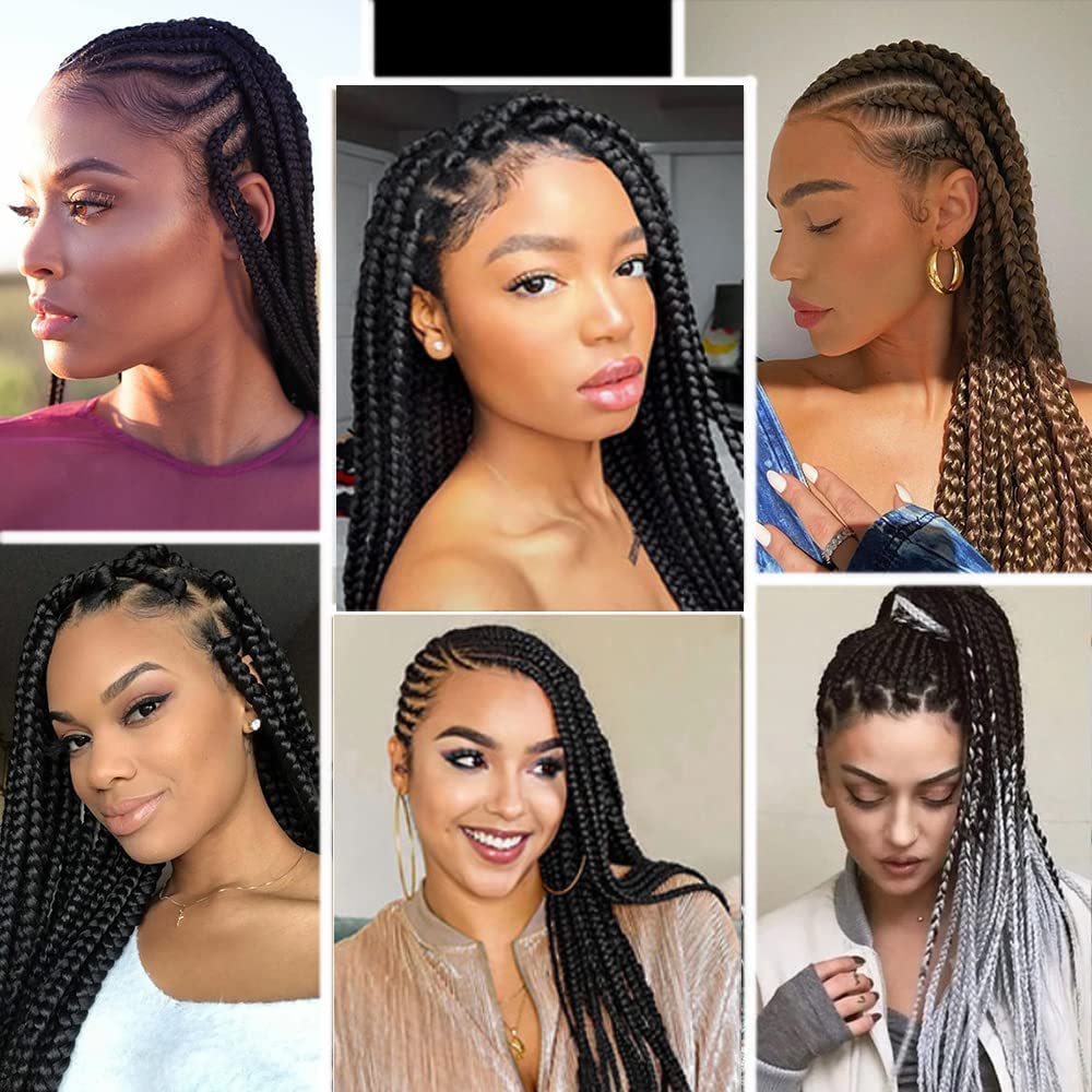 DAN NING Pre-stretched Braiding Hair,Silky Braid Hair Extensions, Itch Free Crochet Twist Hair Braids, Yaki Texture Original Braiding Hair Pre Stretched(20''-8 packs, 1b27)