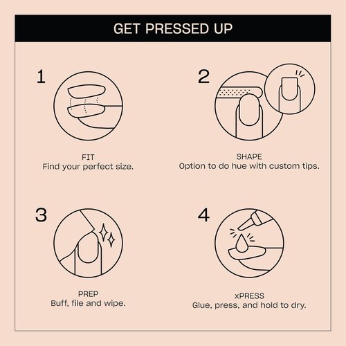 OPI Press On Nails - Short Round & Squoval Styles | 30 Count with Glue | Long Lasting & Reusable