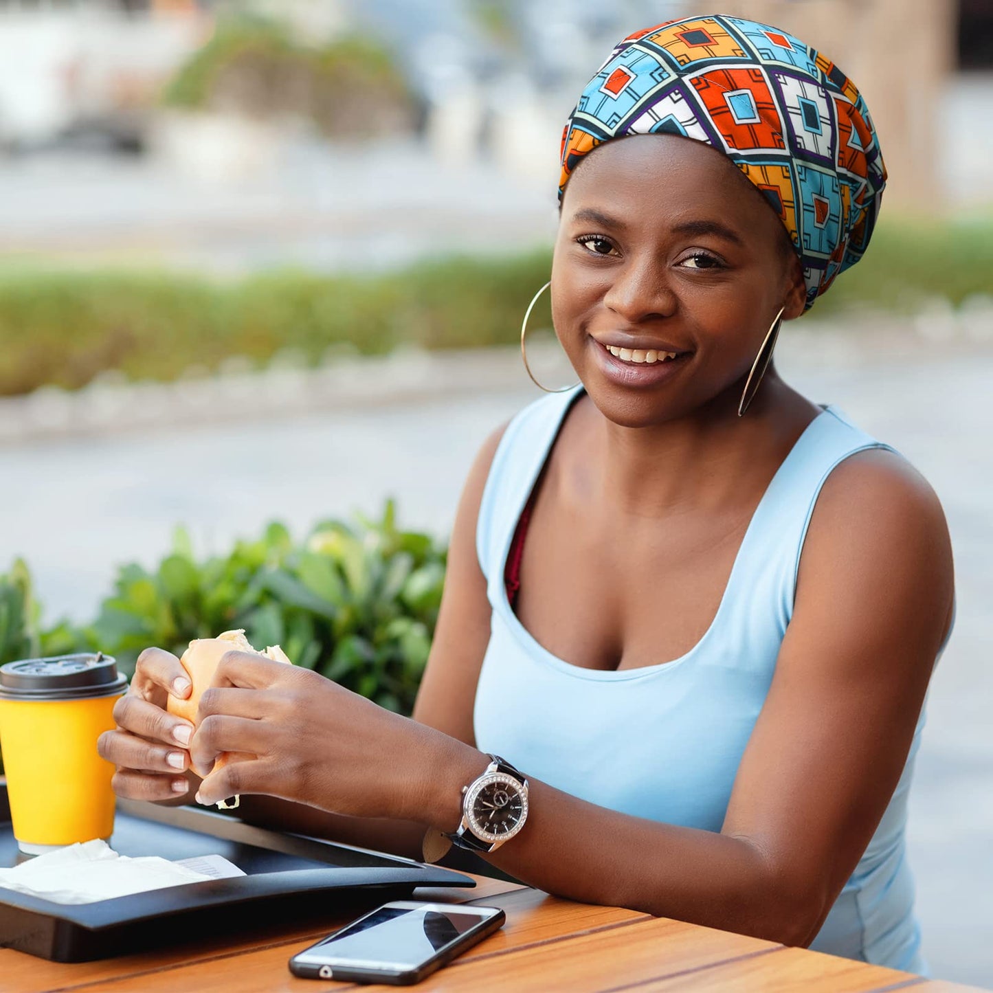 Sintege 6 Pcs Satin Lined Bonnet Sleep Cap for Women Men African Silk Soft Beanie Hair Sleep Wrap for Natural Curly Braids(Vibrant Patterns)