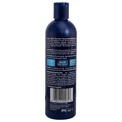 Luster's SCurl Charcoal Mint Shampoo - Refreshing Cleanse for Curly Hair | 12 oz