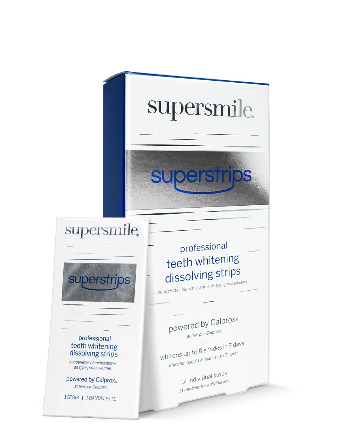Supersmile Whitening Strips - Professional Enamel Safe Teeth Whitener for Sensitive Teeth