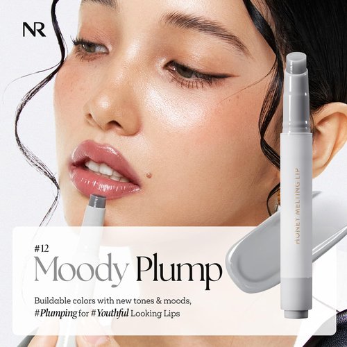 Nature Republic Honey Melting Lip Plumping - Moody Plump Hydrating Gloss | 12 Gray, Volumizing Formula