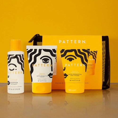 PATTERN Beauty Texture Travel Kit - Perfect for Curly & Coily Hair 3a-4c | Includes Leave-In Conditioner, Intensive Conditioner & Cleansing Shampoo