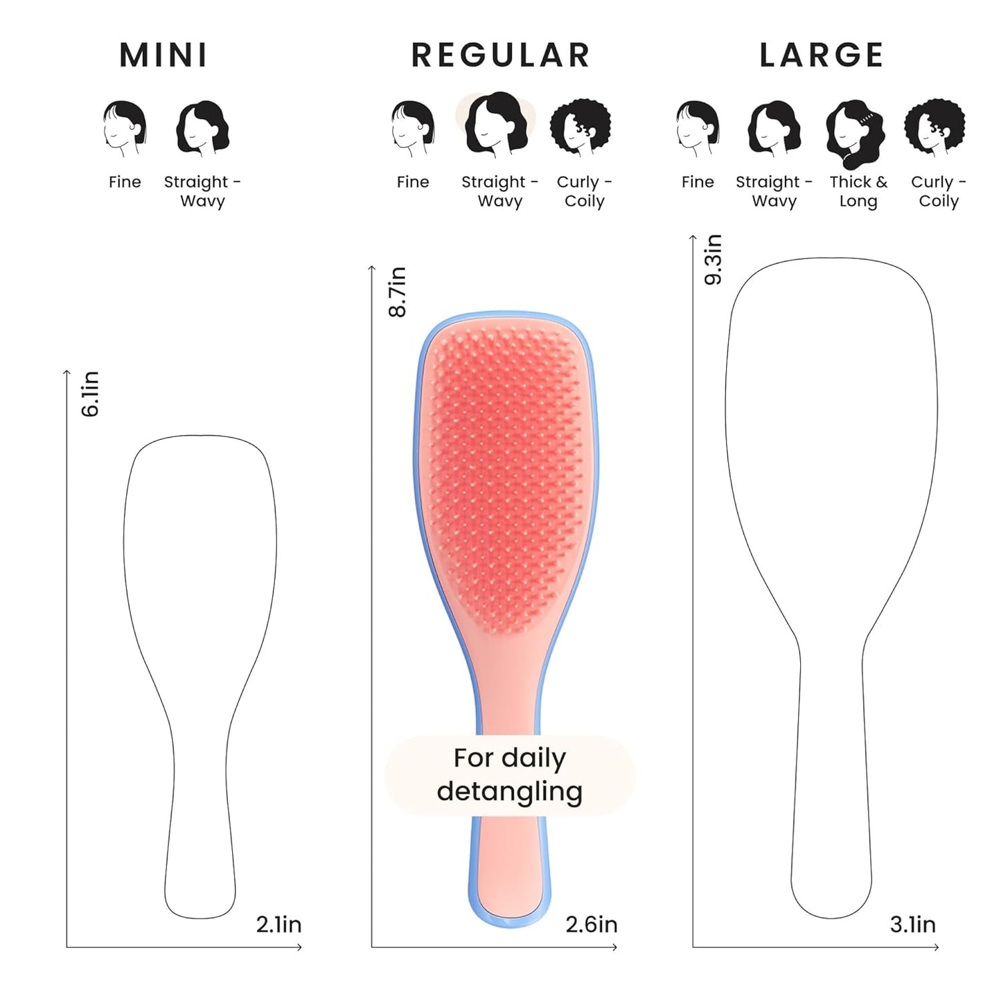 Tangle Teezer Ultimate Detangler Brush - Eliminate Knots & Reduce Breakage for Wet & Dry Hair | Apricot Blaze