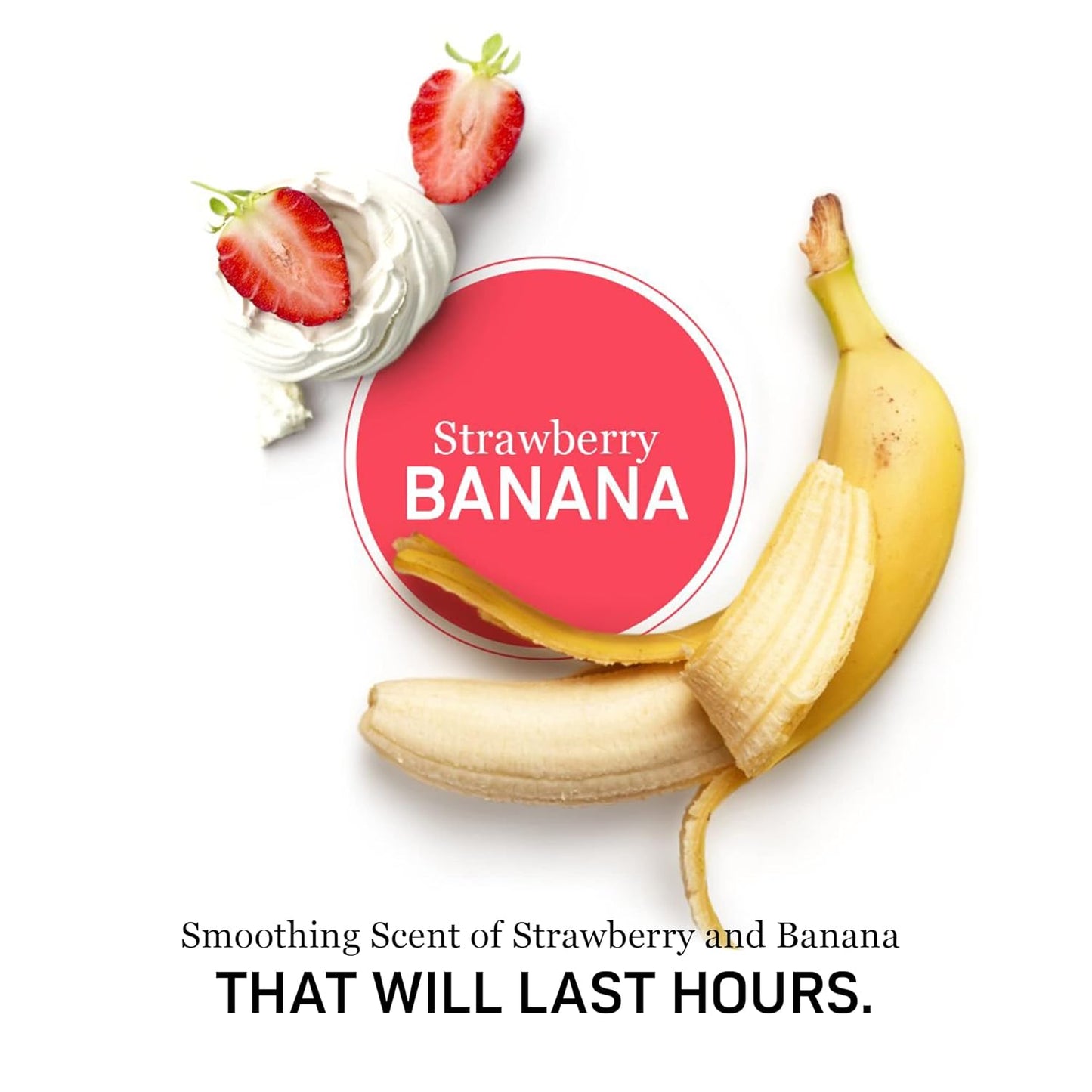 Strawberry Banana Hair Care Set - Smoothing Shampoo, Conditioner & Mask for Frizz Control - Natural & Sulfate-Free