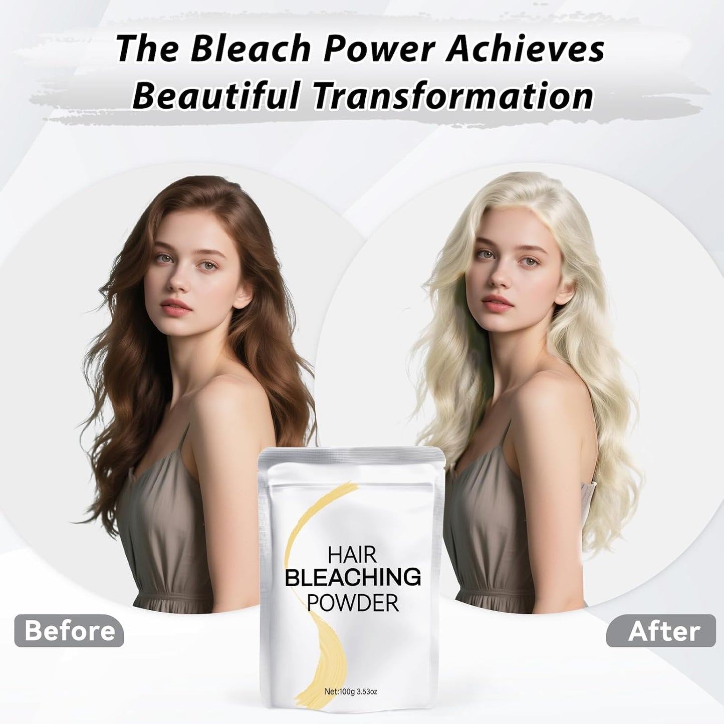 Skiennix Hair Bleach Powder - Professional Lightening Formula | Gentle & Strong, 100g for DIY Blonde Highlights