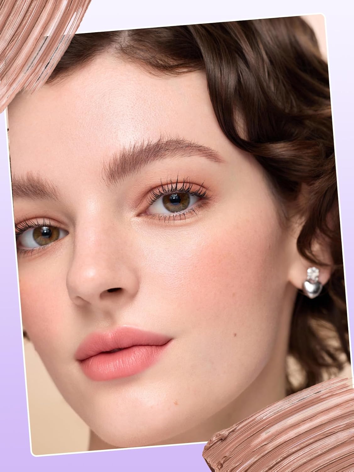 SheGlam Airy Tinted Brow Mousse - Highly Pigmented Eyebrow Gel for Shaping & Filling | Ash Pink