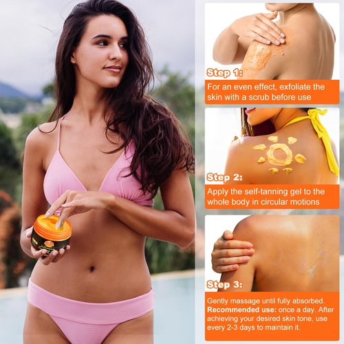 Golden Intensive Tanning Gel, Tanning Oil with Natural & Organic Ingredients, Tanning Lotion Outdoor, Achieve a naturally Darker and Long-Lasting Tan-5.29oz