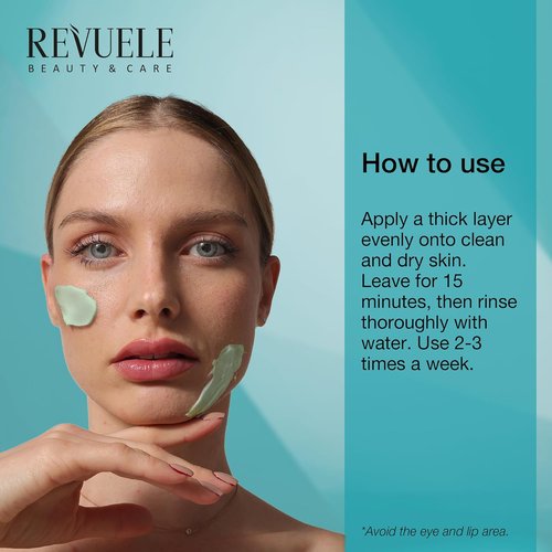 Revuele Niacinamide Face Mask - Pore Minimizing Clay Formula with Zinc & Vitamin B3 - 1.69 fl. oz Vegan Skincare