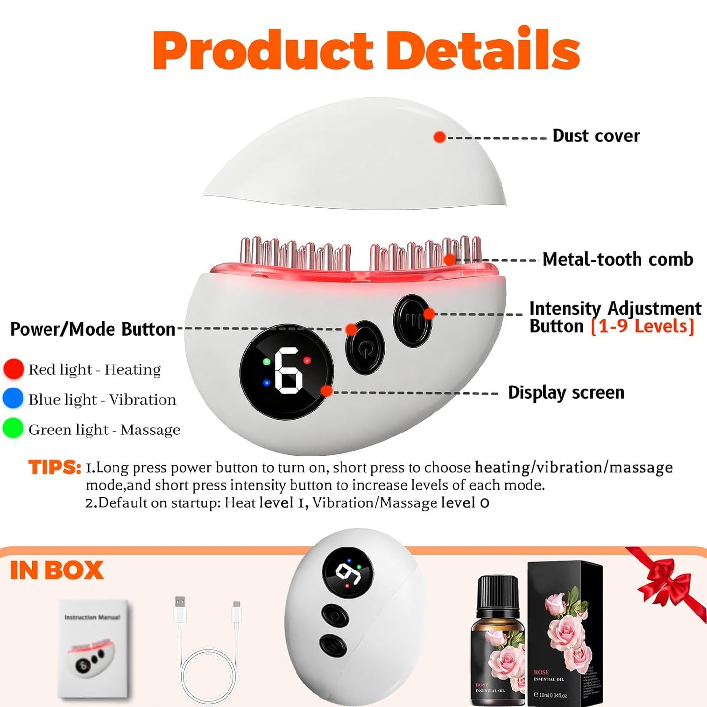 Skiennix Electric Lymphatic Contour Face Brush - 9-Level Heating & Vibration for Facial Sculpting