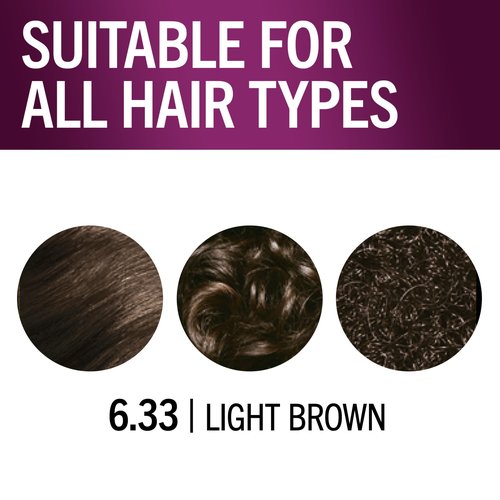 Schwarzkopf Keratin Permanent Hair Dye Cream, 6.83 Light Brown, Professional Quality Color for Up to 100% Gray Coverage, Bond Enforcing System