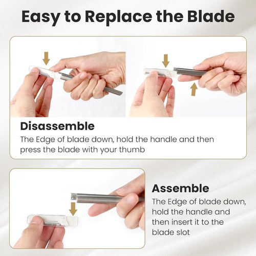 **Skiennix Dermaplaning Tool - Exfoliate and Smooth Skin with 20 Replaceable Blades | Facial Shaver for Women**
