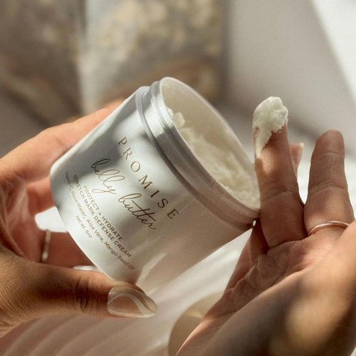Promise Belly Butter - Stretch Mark Prevention Cream for Pregnancy | Deeply Hydrating Vegan Formula with Vitamin C & Shea Butter, 6 oz