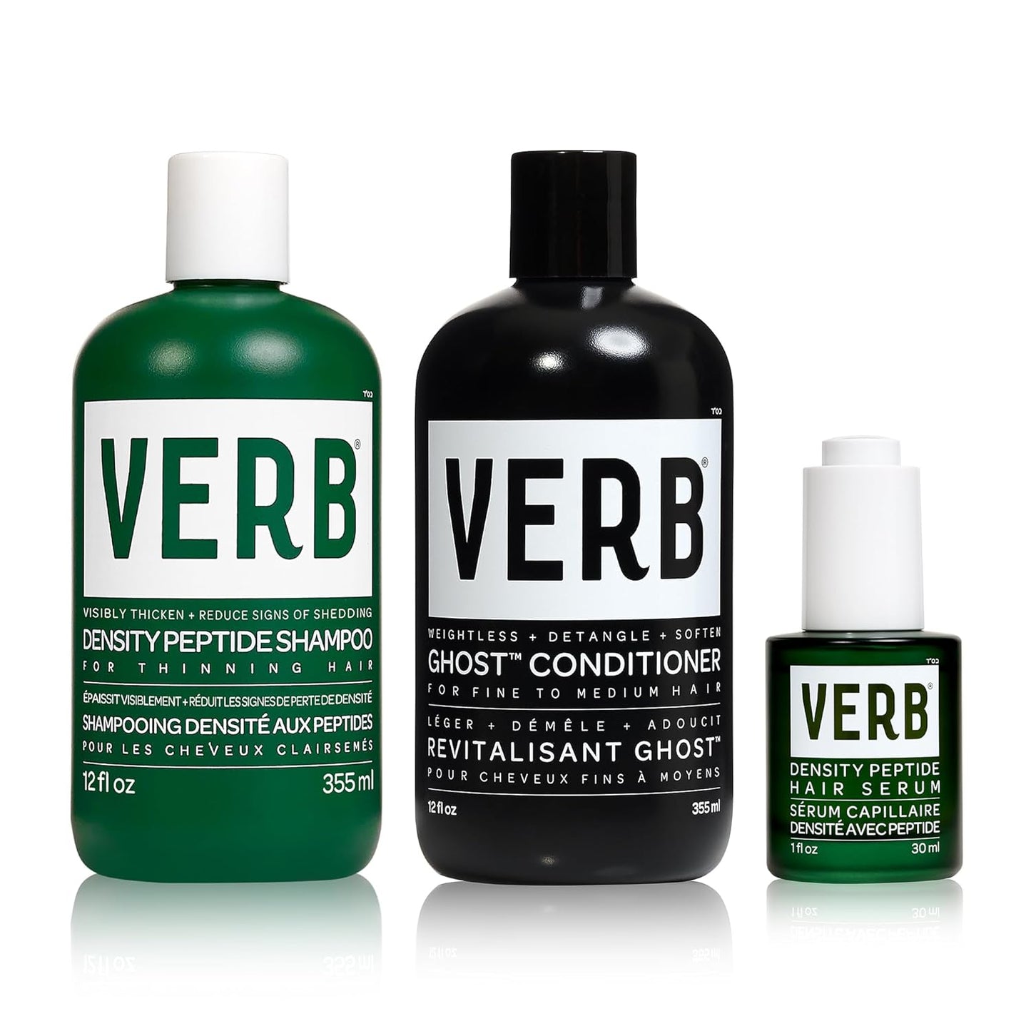 VERB Density Peptide Shampoo - Thicken Hair & Reduce Shedding - Moisturizes Fine, Weighed Down Hair
