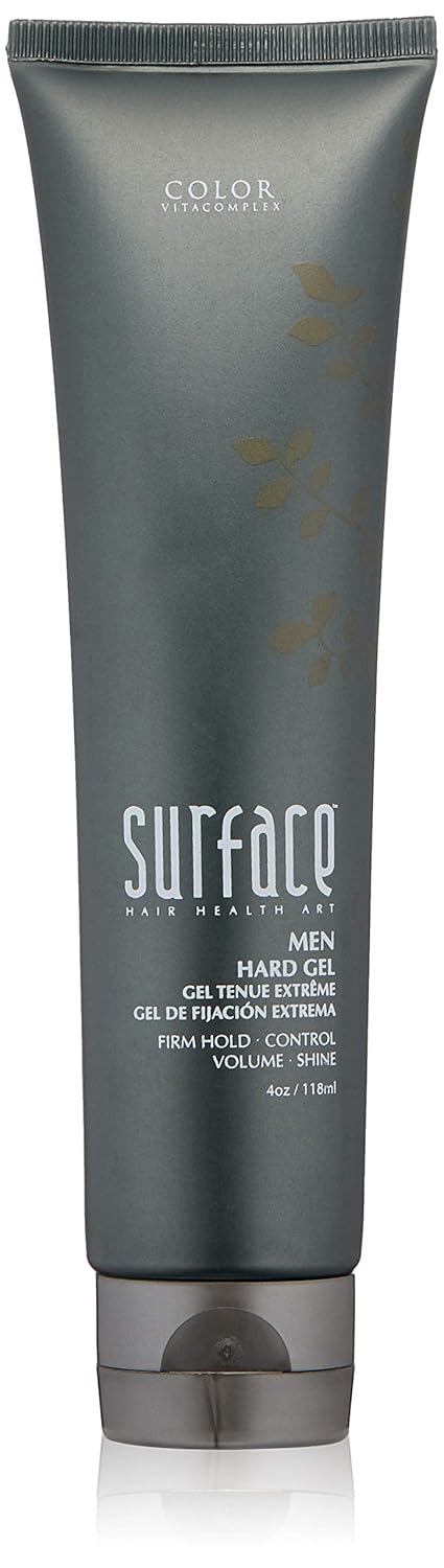 Surface Hair Hard Gel for Men - Strong Hold & Shine, 4 Fl Oz