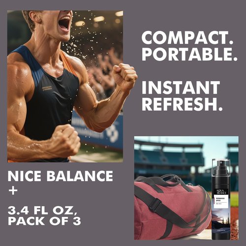AQUA BLANCE Body Spray for Men, Mens Body Refreshing Spray, Long Lasting, Pack of 3, Each 3.4 Fl Oz, Total 10.2 Fl Oz, Ironwood Spice, Sailor' s Essence, Leather Citrus