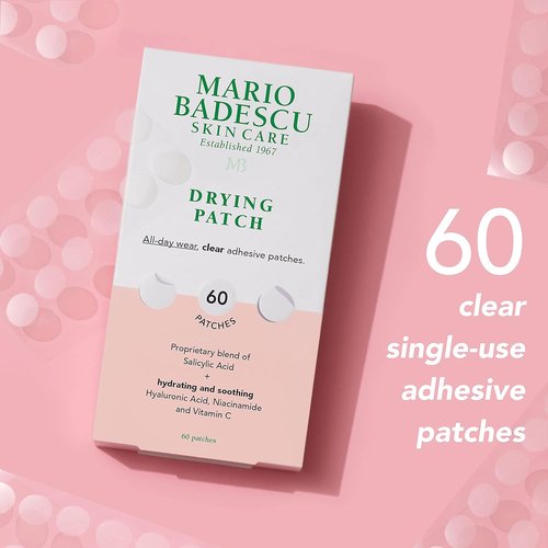 Mario Badescu Drying Patch - Invisible Blemish Treatment with Vitamin C | 60 Patches (12mm)