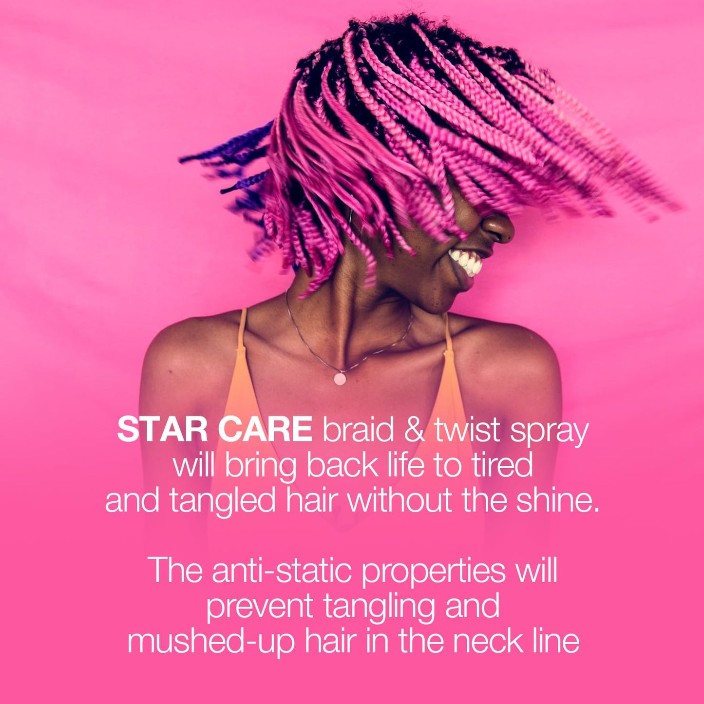 Brazilian Remi Detangler Spray - 24 Hour Hold Anti-Static Formula for Braids & Twists