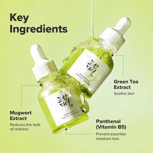 Beauty of Joseon Calming Serum - Green Tea & Panthenol for Soothing Sensitive Skin | 2 Fl. Oz.