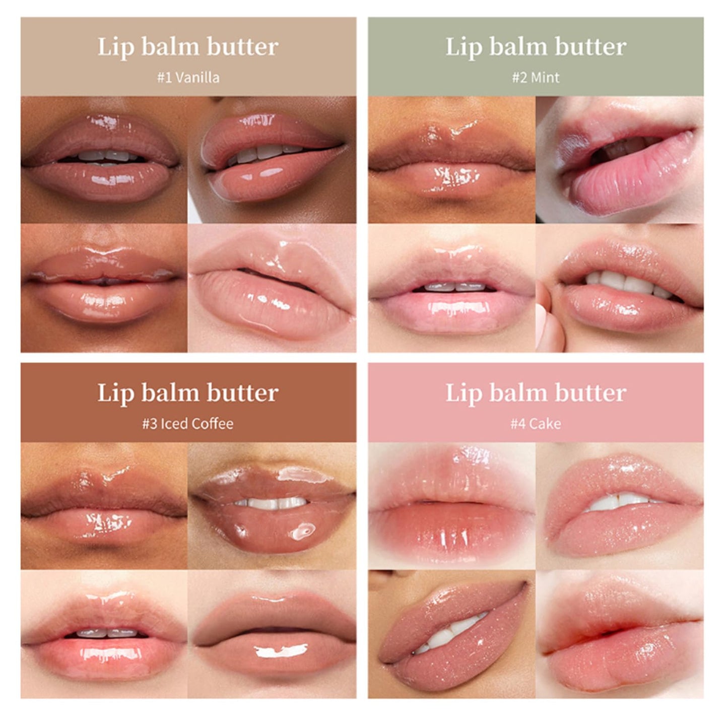 Summer Special Lip Balm, Summer Special Lip Butter Balm 4 Color Lip Butter Balm for Hydration & Shine summer lip balm mini for Shine Hydration Sheer Tinted Soothing Lip Care (Mint 2PCS)