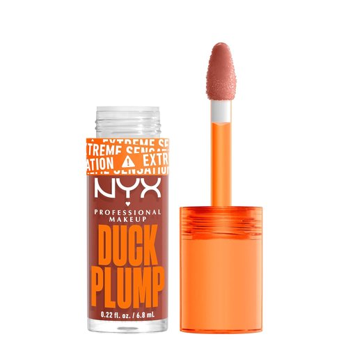 NYX Professional Makeup Duck Plump Lip Gloss - High Pigment Lip Plumper in Brown Of Applause