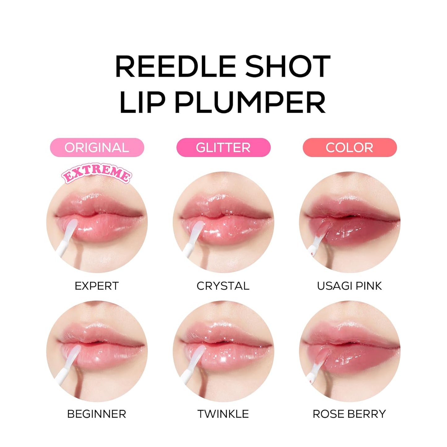 VT COSMETICS Reedle Shot Lip Plumper - Hydrating & Volumizing Gloss with Hyaluronic Acid | 0.15 oz Crystal Glitter
