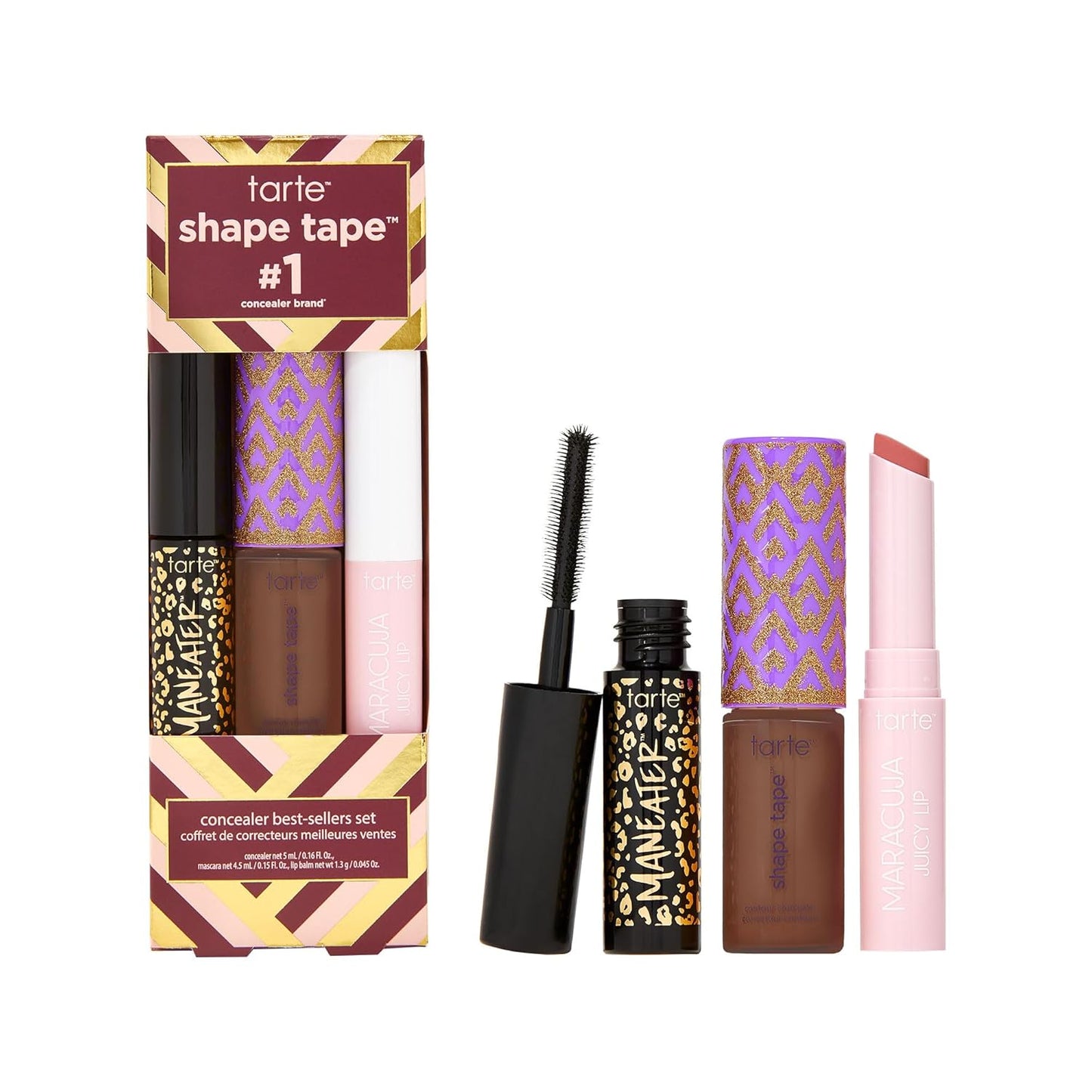 Tarte Shape Tape Best-Sellers Set - Shape Tape Concealer, Hydrating Lip Gloss & Mascara for Volume & Length