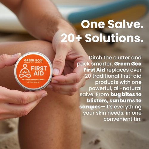 Green Goo First Aid Salve - All-Natural Healing Cream for Cuts, Scrapes & Sunburns | 4 Oz