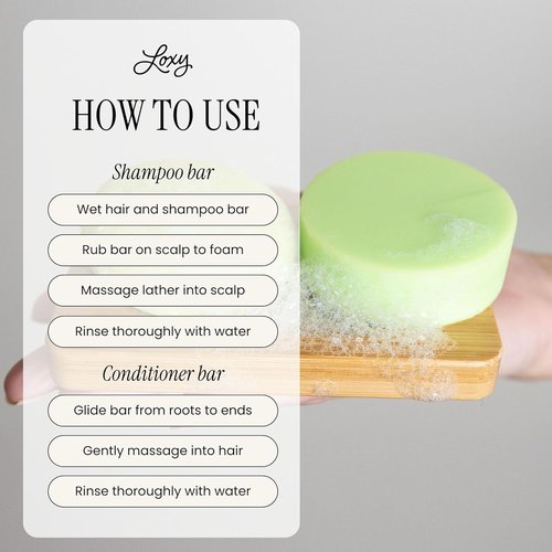 Loxy Boost Volumizing Conditioner Bar - Sea Salt & Lime Oil for Fine/Oily Hair | Vegan & Cruelty Free | Zero Waste