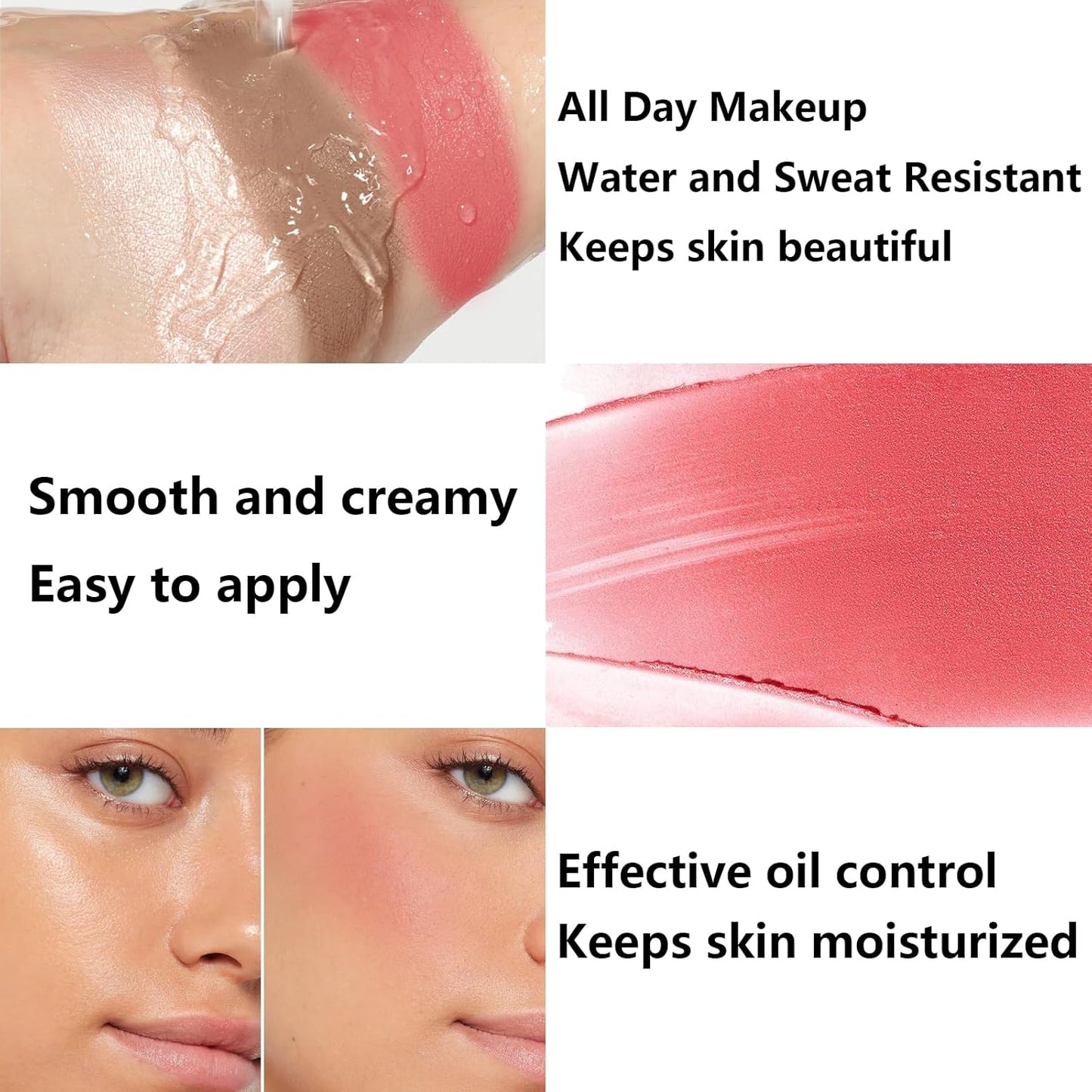 Skiennix Cream Contour Stick Makeup Kit - 3 Pcs with Highlighter, Blush & Bronzer | Long Lasting, Waterproof, Matte & Dewy Finish (Light Medium)