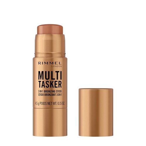 Rimmel Multi Tasker Bronzing Stick - 3-in-1 Sculpting & Bronzing | Medium 002, All-Day Sheer Glow