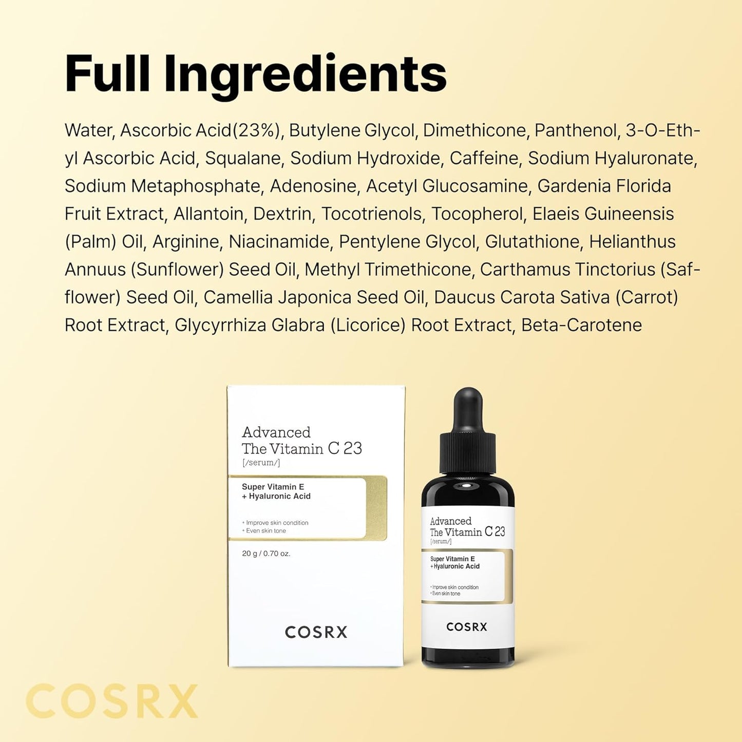 COSRX Advanced Pure Vitamin C 23% Serum - Brightening & Anti-Aging with Vitamin E & Glutathione | 0.7oz