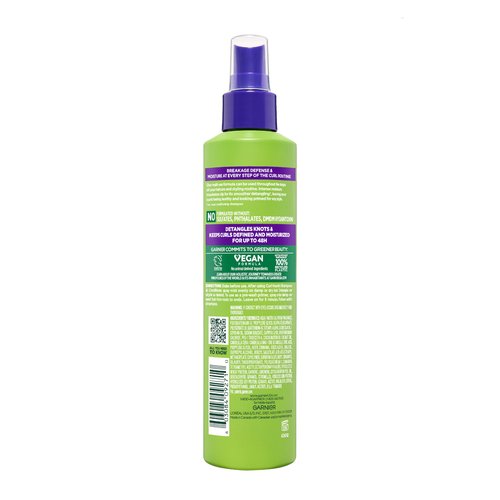 Garnier Fructis Curl Knot Melter Multi-Use Anti-Breakage Detangling Milk, Moisturizing Detangler Spray and Heat Protectant For All Curl Types, Made with Vegan Protein & Coconut Oil, 8.5 Fl Oz