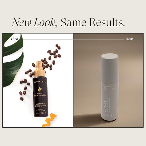 L'ANZA Keratin Healing Oil Shine Spray - Tames Flyaways & Provides UV Protection | Color Safe, Lightweight (3.4 Fl Oz)