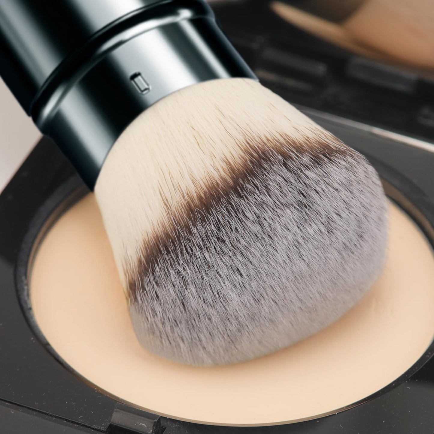 DUcare Retractable Airbrush Kabuki Brush for All Face Makeup & Foundation for Liquid, Cream and Powder Face Makeup With Aluminum Handle