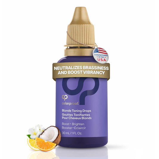 Colorproof Toning Drops - Highly Pigmented Toner for Blonde Hair | 1 Fl. Oz. with Citrus, Jasmine & Coconut Milk Scent