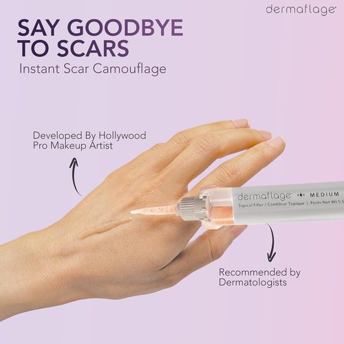 Dermaflage Scar Filler Refill - 4 Applicators for Flawless Skin Coverage