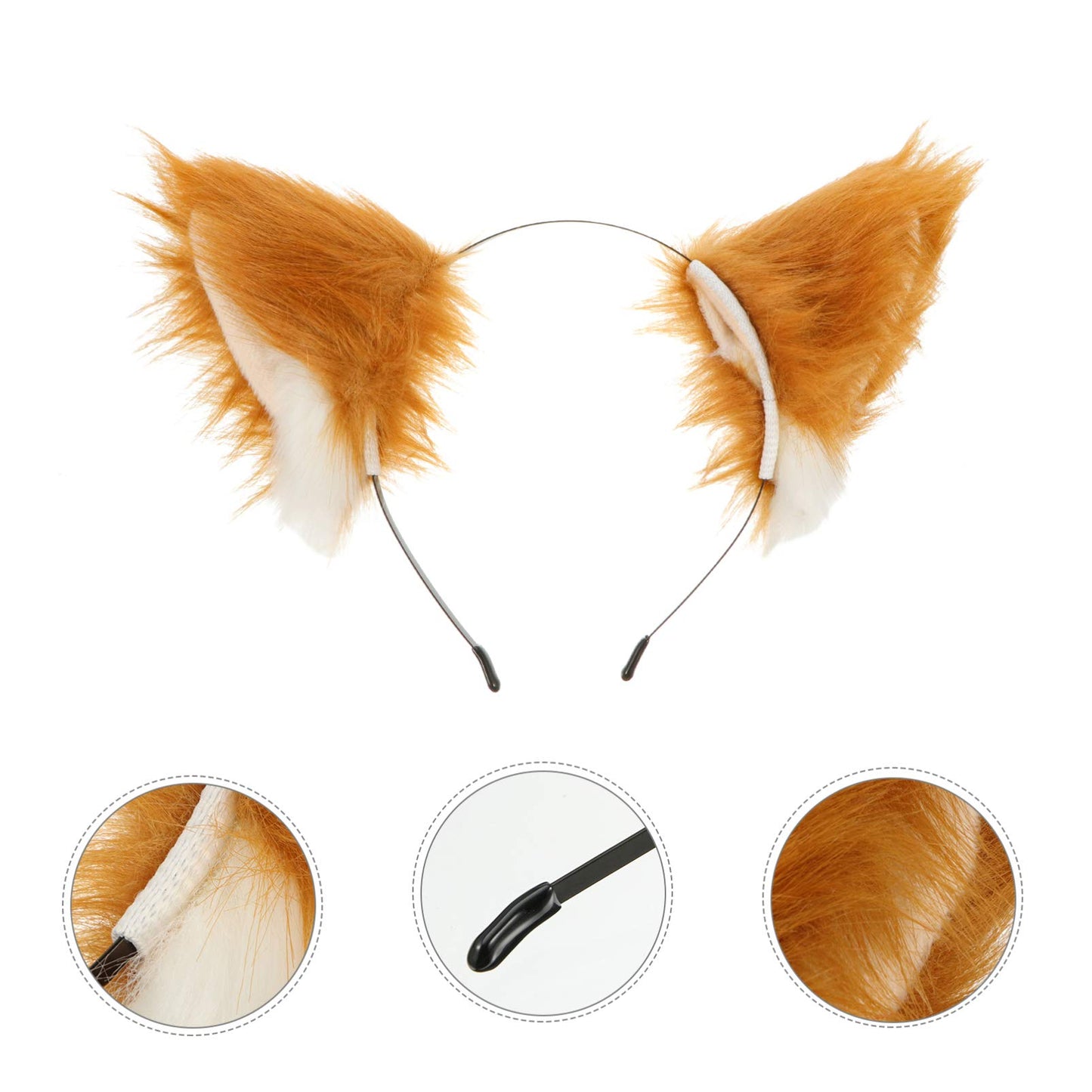 Cat Ears Plush Cat Ear Cosplay Headband Plush Furry Neko Ears Birthday Cosplay Party Headbands Hair Accessories for Women Girls Adult Furry Ears