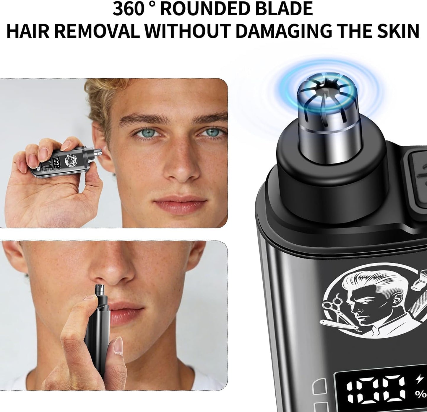 Skiennix Hair Clippers for Men - Cordless Grooming Set with LED Display & 4 Essential Tools