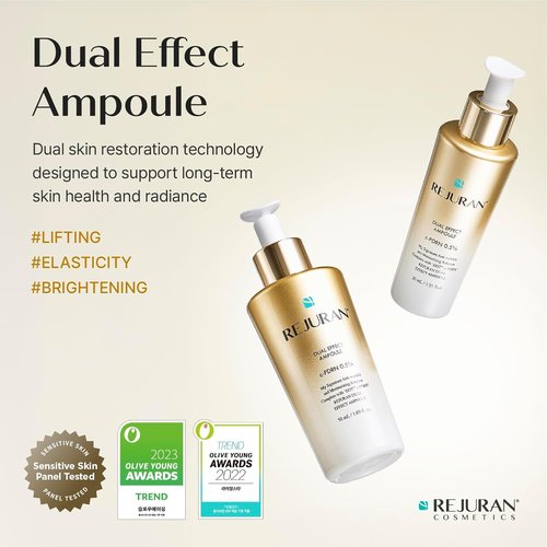 REJURAN® Dual Effect Ampoule - c-PDRN® Salmon DNA Face Serum for Deep Rejuvenation & Firming | 1.01 fl oz