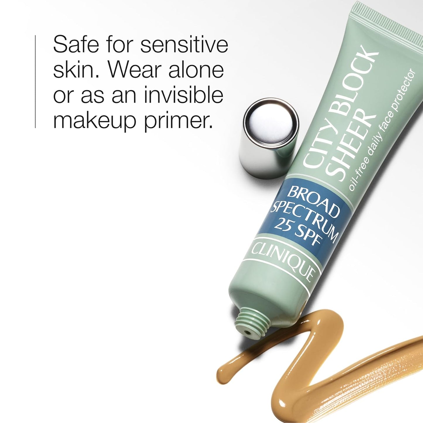 Clinique City Block Sheer Daily Face Protector - Oil-Free SPF 25 | Lightweight & Safe for Sensitive Skin