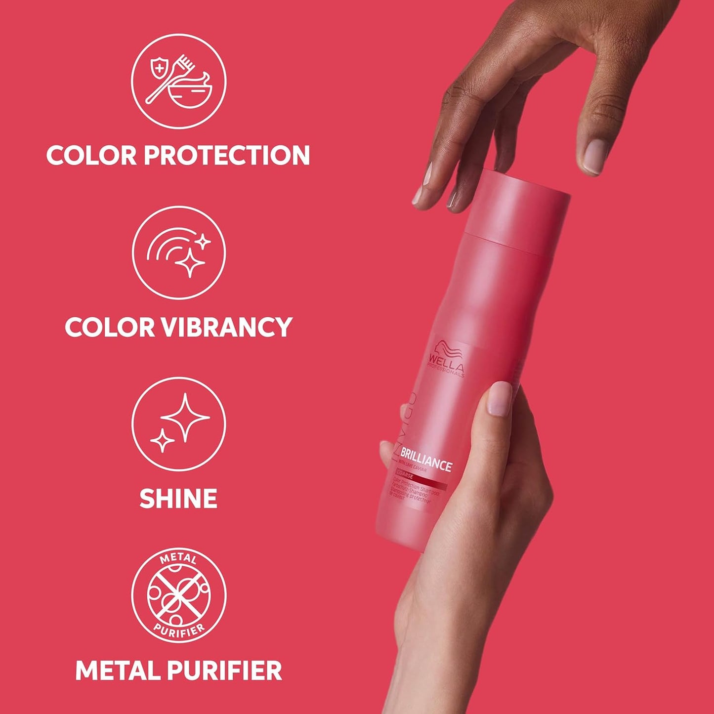 WELLA PROFESSIONALS Invigo Brilliance Shampoo - Color Protection & Vibrancy for Coarse Hair