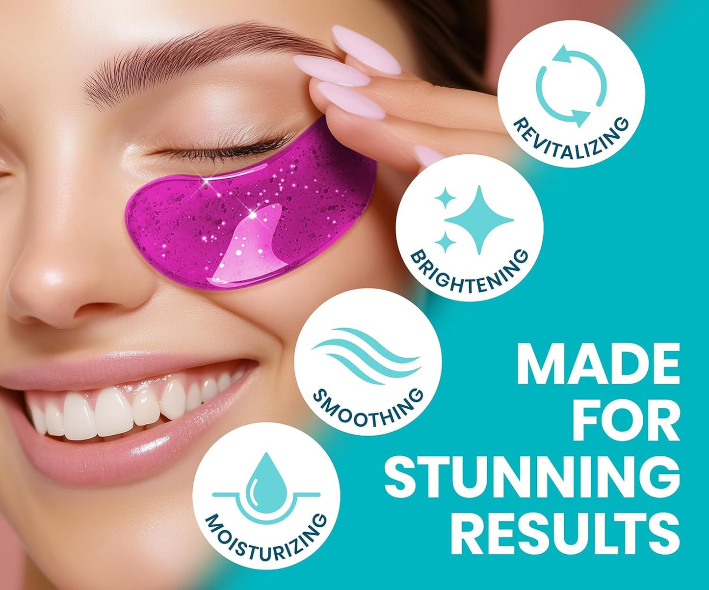Stylia Collagen & Vitamin C Under Eye Patches - Hydrating & Firming Mask for Puffy Eyes | 30 Pairs, Vegan