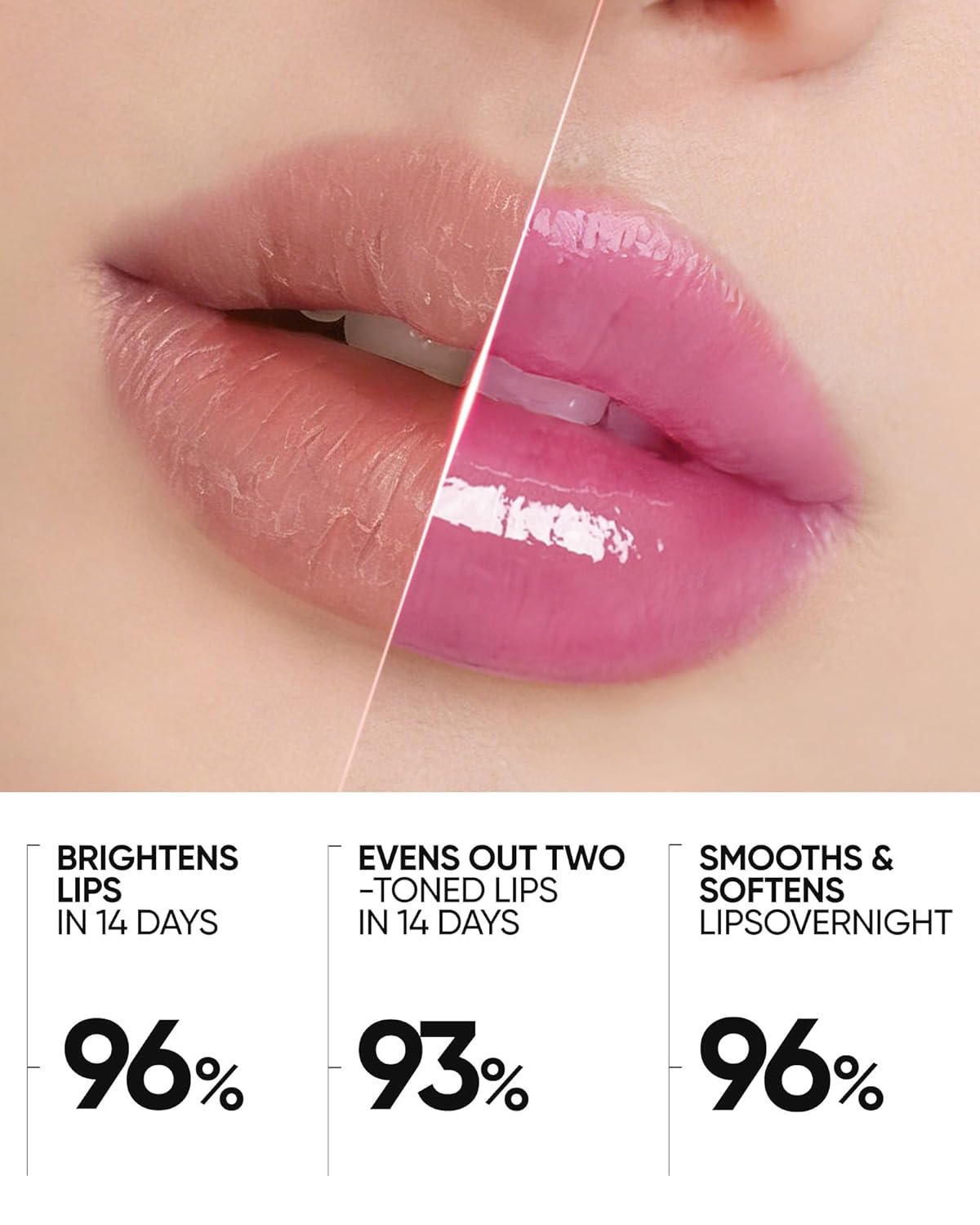 SKINTIFIC Peptide Brightening Lip Serum - Hydrating Tinted Lip Gloss & Balm with Polypeptides | 04 Pink Berry