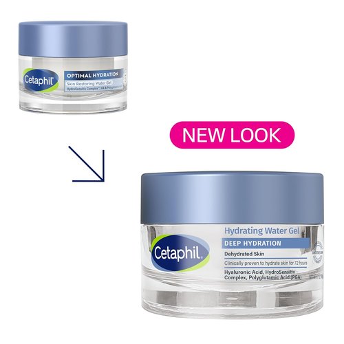 Cetaphil Deep Hydration Water Gel - 72 Hour Moisturizer with Hyaluronic Acid for Sensitive Skin | 1.7 oz